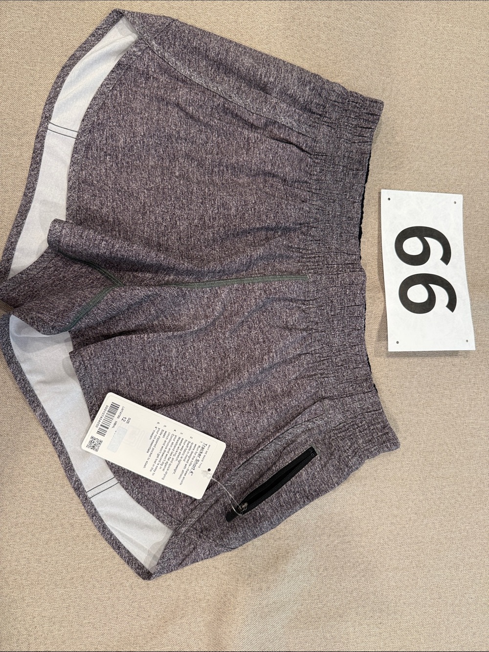 lululemon athletica Heathered gray Tracker 4” Athletic Shorts NWT